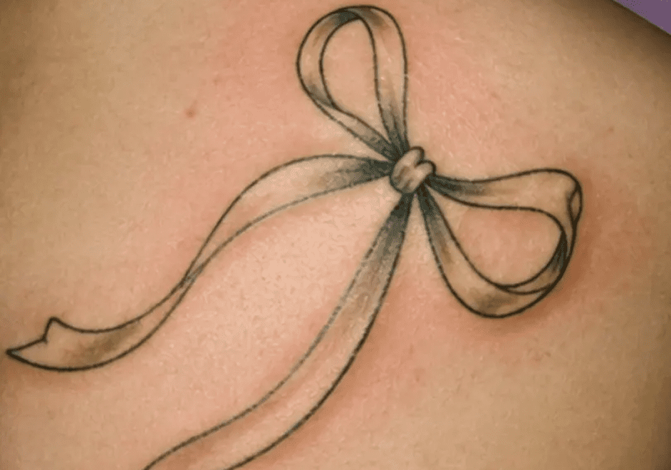 Simple ribbon tattoo design